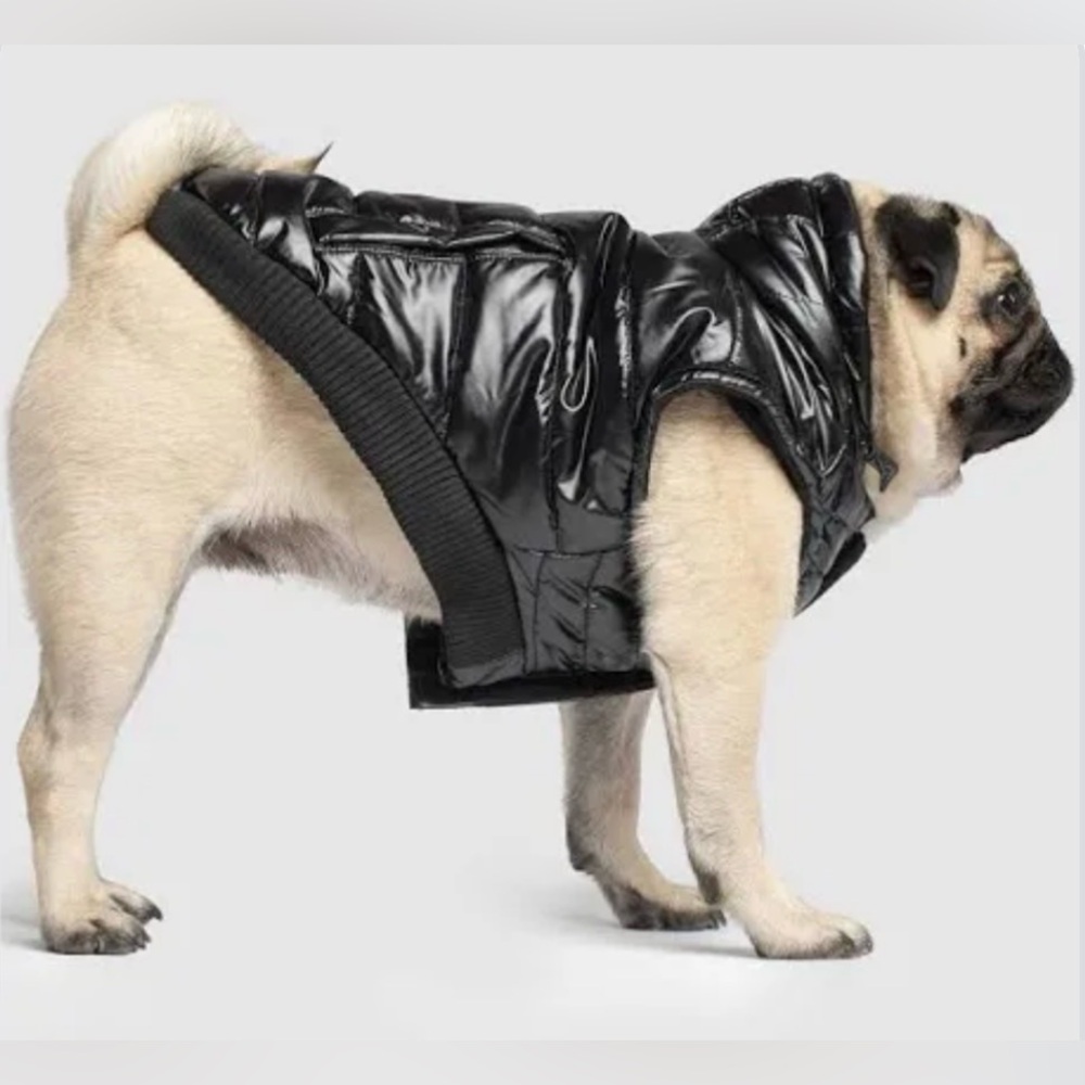 Canada Pooch Black Shiny Puffer Vest NWT Size 10 - Picture 11 of 13